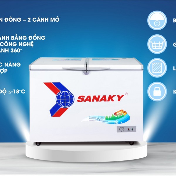 Tủ đông Sanaky 235L VH-2899A1, bảo hành 2 năm chính hãng